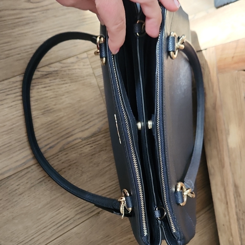 Coach Dark Blue Leather Shoulder Bag - Picture 2 of 16